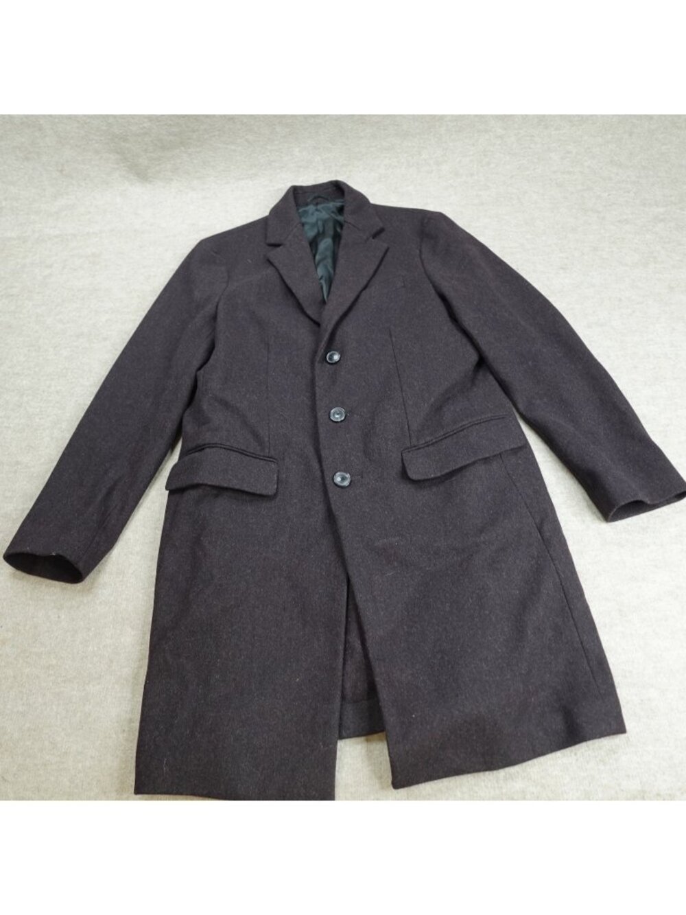 Banana Republic Medium Red Maroon Top Coat Melton Wool Mario Bellucci
